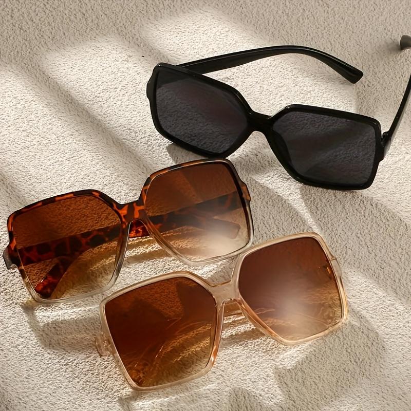 

3pcs Unisex Fashion Squ Sunglasses for Outdoor Classic UV400 Protection Sun Glasses Unisex Square Frame Driving Shades Eyewear