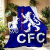 Chelsea F.C Pattern Blanket for Home Decoration, Bed, Sofa, Car Travel, Camping, Suitable for All Seasons, Birthday Christmas Gift