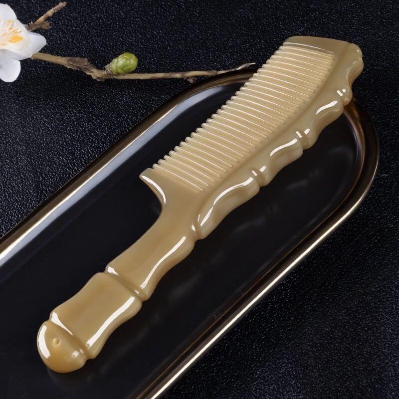Ox Horn Bamboo Knot Meridian Massage Comb
