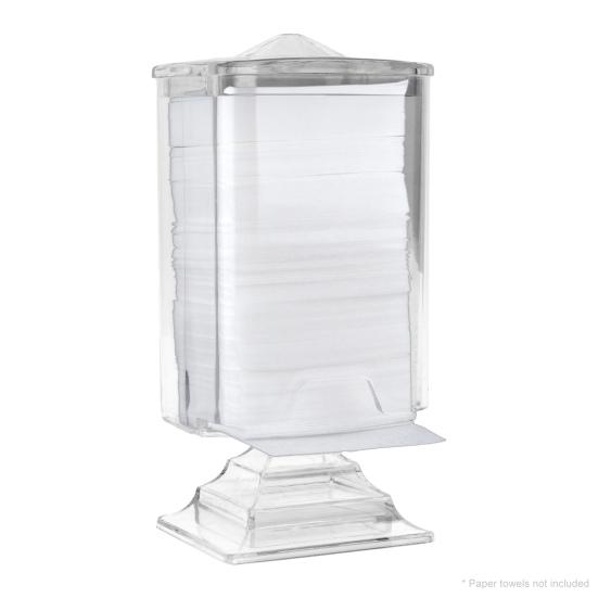 Transparent Simplicity Cotton Pad Box Plastic Dressing Table Cotton Pad Dispenser for Bedroom