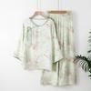 Women's Bamboo Fiber Chinese Style Pajama Set - Spring/Summer Cool Comfort