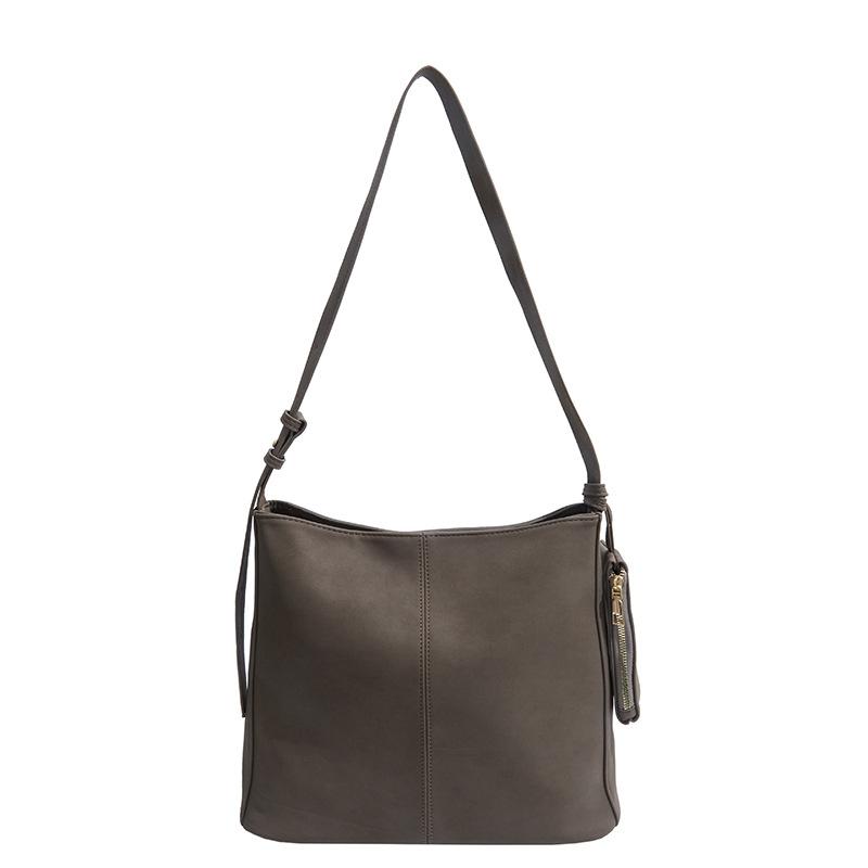 Sac rétro pour femme automne décontracté polyvalent sac à bandoulière grande capacité navetteur à large bande messager sac seau