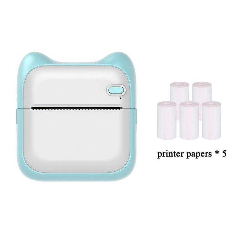 Mini imprimantă foto de buzunar Mașină de imprimare termică portabilă 190 dpi Conexiune BT fără fir pentru