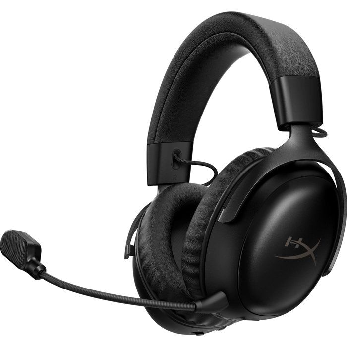Casque Gamer Sans Fil HyperX Cloud III S Wireless noir pour PC Mac PS5 mobiles Switch avec adaptateur USB-C vers USB-A et câble USB