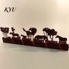 Iron Candle Holder for Home Decor Metal Christmas Horse Tree Candlestick, Forest Shadow Modern Tabletop Centerpiece Holder, Holiday Mantel Table