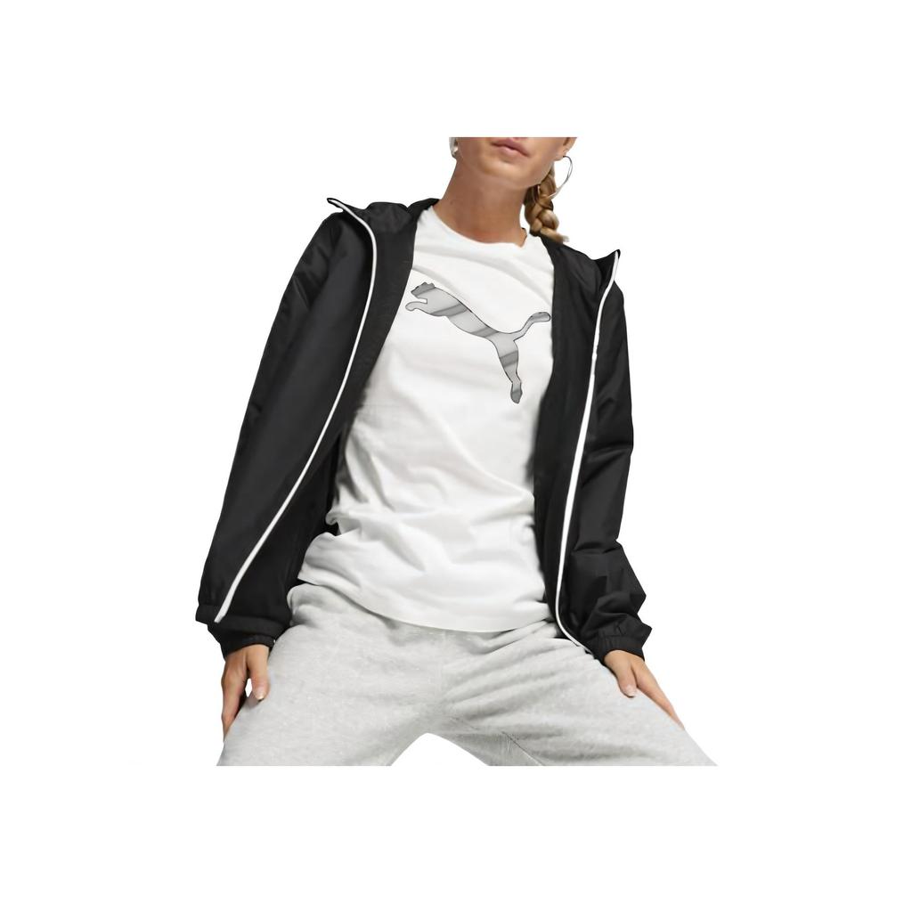 Puma Essentials Solid Fashionable Versatile Soft Trendy Jacket Women Jacket Black 847494-52