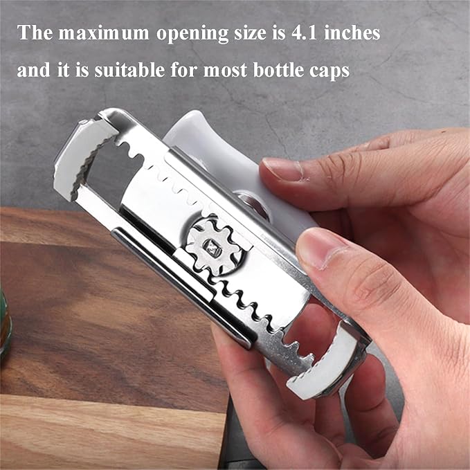 Jar Opener for Seniors with Arthritis & Weak Hands, Easy Twist Jar Openers, Adjustable Multifunctional Jar Lid Opener, Jar Bottle Cap Opener Gripper
