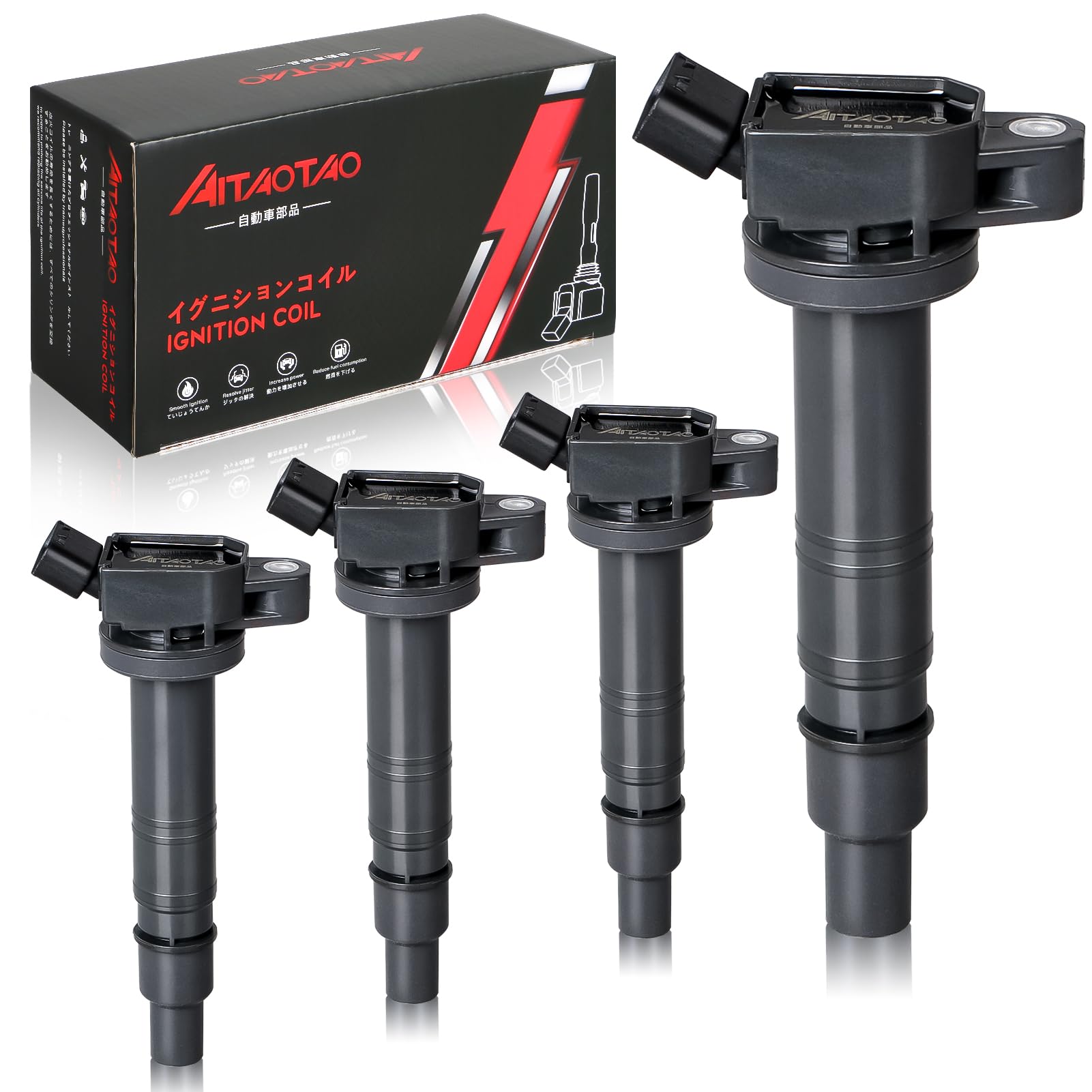 

AITAOTAO Car Ignition Coil Set of 4 for Toyota Noah Voxy AZR60G AZR65G Estima