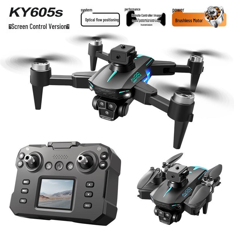 Ky605s Drone with Screen - HD Aerial Photography, Brushless, Optical Flow, Quad Axis Control