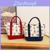 Canvas Bunny Embroidery Waterfall Bag For Casual Travel And Office Use