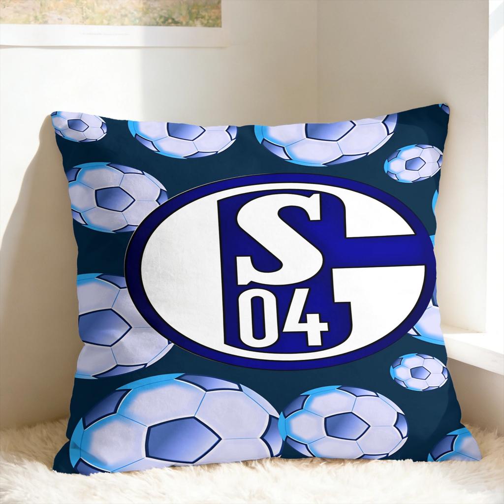 S-Schalke 04 team Pillow Case  Comfy Pillow Cover For Sofa Bedroom Home Decor Cute Funny Cushion Cover