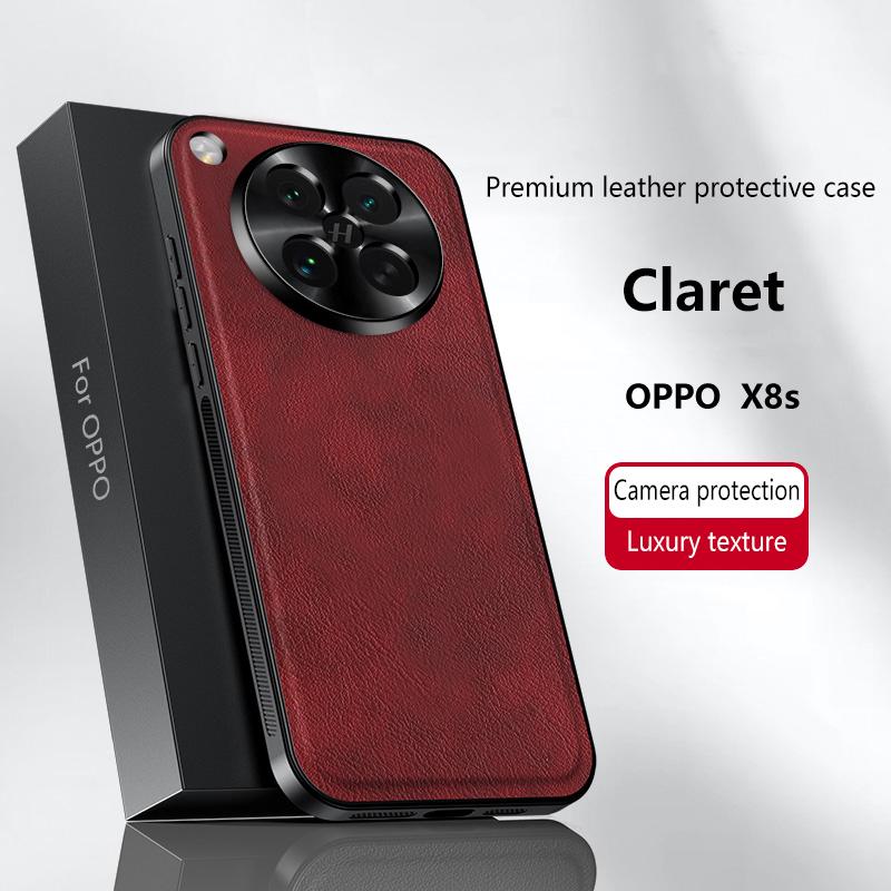 For Oppo Find X8S Case Magnetic Elegant Leather Wear-Resistant Lens Fully Covered Non-Slip Grip Edge Cover Shell