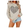 Women's Fashion Casual Valentine's Day Love Printed Large Size Women's Sports Long Sleeve Hoodie
