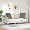 Sofa Cushions 2 Pieces Light Grey 60 X 60 Cm Corduroy Fabric