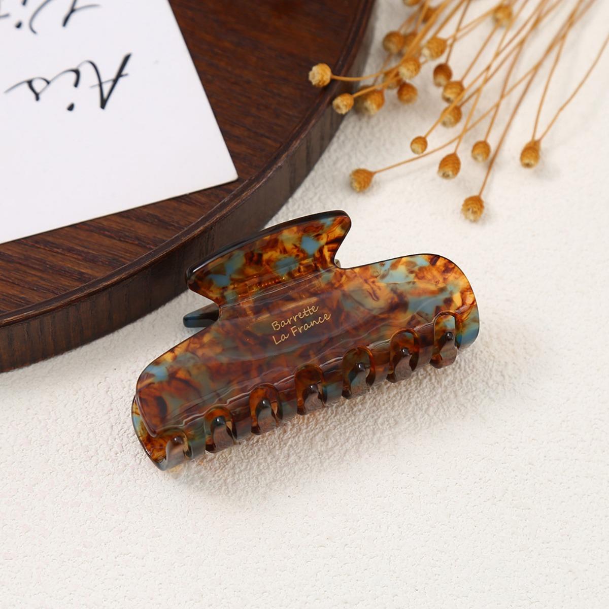 

Усовершенствованная заколка для волос в виде клипсы с уксусной кислотой, овальная заколка для волос, заколка-пластина для затылка, аксессуар для волос, большая заколка-акула, ободок