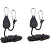 2 Pack 1/8in Heavy Duty Rope Hanger, Ttdesefu Adjustable Ratchet Plant Light Slings Buckle Tent Canopy Rope Stop Buckle Tent Guy Ropes with Pulley for
