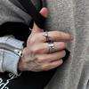 Fashion Vintage Silver Color Cross Star Rings for Women Men Punk Gothic Unisex Rings Festivals Party Jewelry Daily Accessories