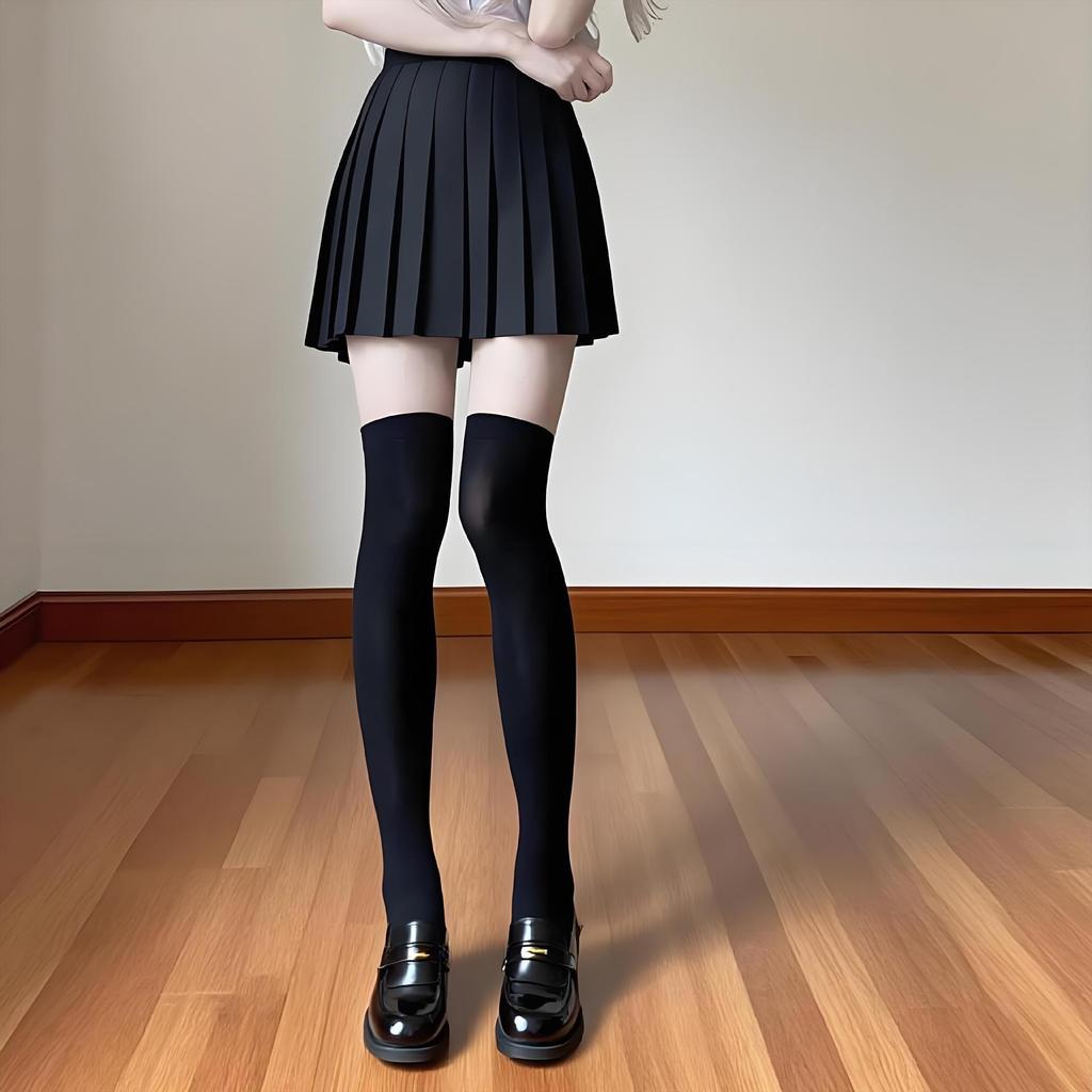 Velvet Thigh-High Stockings with Bow – Sexy Halloween Costume Socks