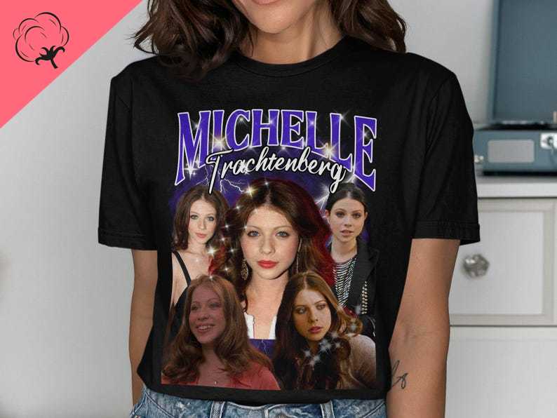 

Playera Michelle Trachtenberg Tshirt Vintage Style Fans Memories Clothing Crewneck Classic Graphic Tee Womens Shirt S