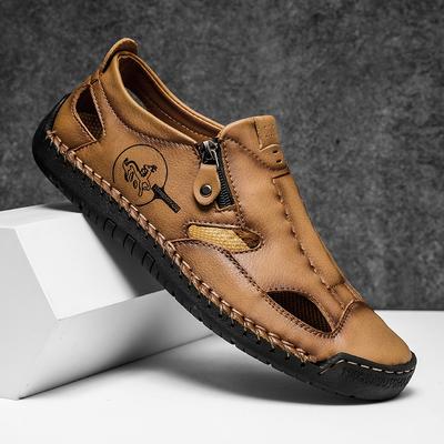 Zapatos de Mocasín Transpirables de Moda para Hombre Calados Mocasines de Verano para Hombre Zapatos Casuales de Cuero Venta Caliente Mocasines de Paseo Ocio Calzado de Senderismo