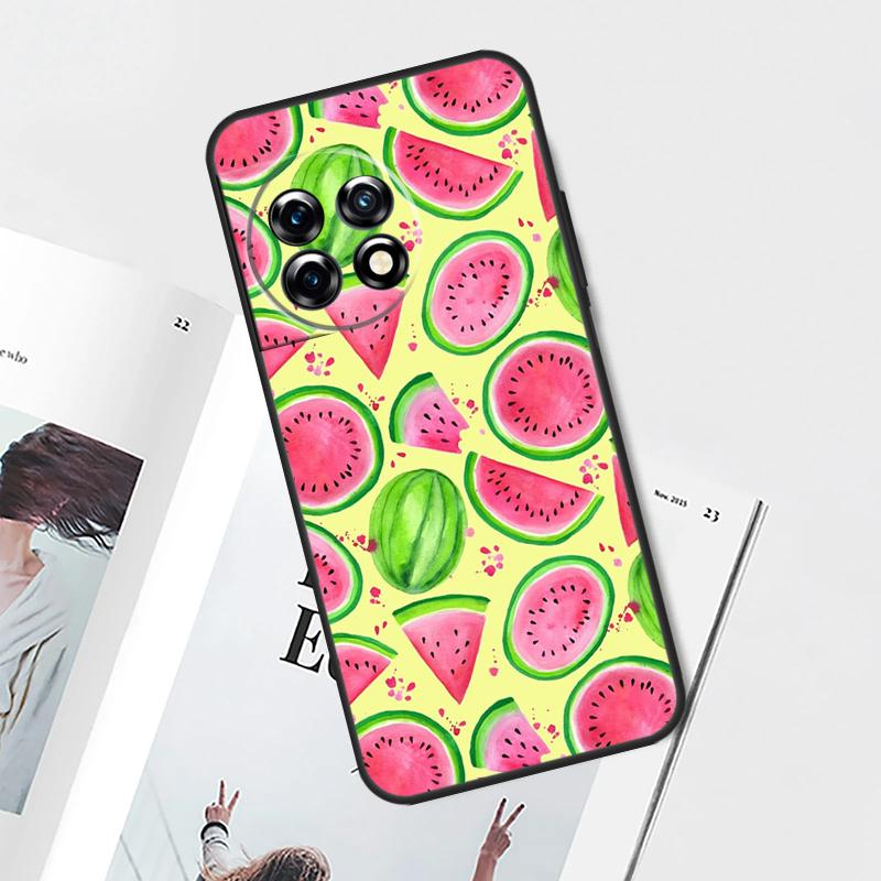 Cute Summer Fruit Watermelon Case For OnePlus Nord N30 N20 N10 CE 2 3 Lite 2T OnePlus 10T 12R 10R 8 9 10 Pro 11 12 Cover