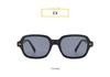 Trendy Unisex Small Square Frame Rice Nail Sunglasses - Fashionable Design 22160