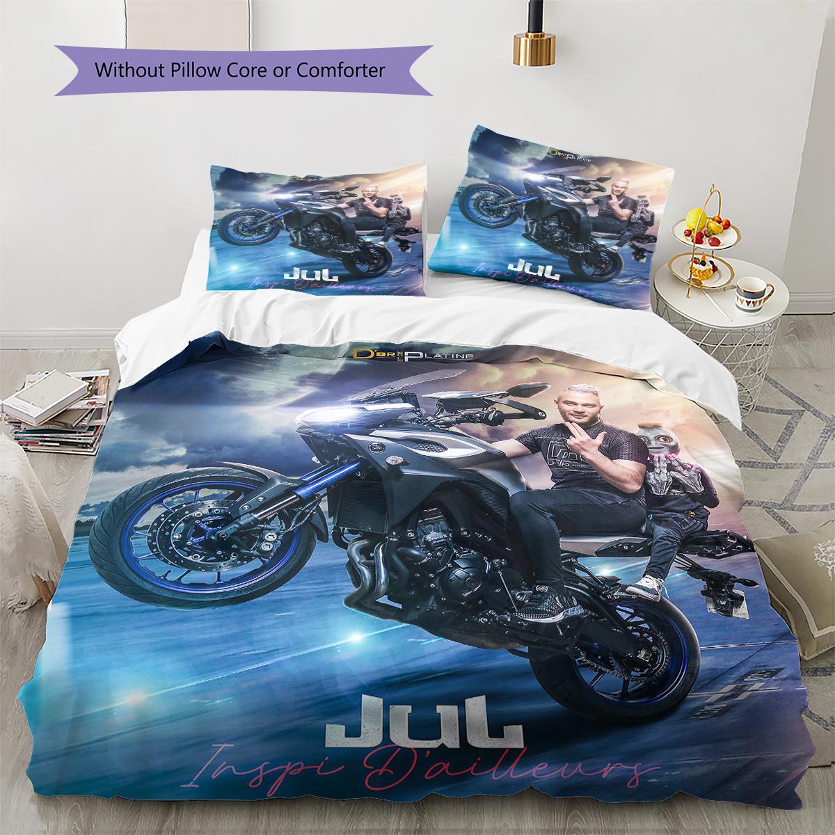 

Jul Pattern Bedding Quilt Set Quilt Cover Pillowcase Home Decoration Gift (1 * duvet cover + 2 * pillowcase, without core) 135x200cm