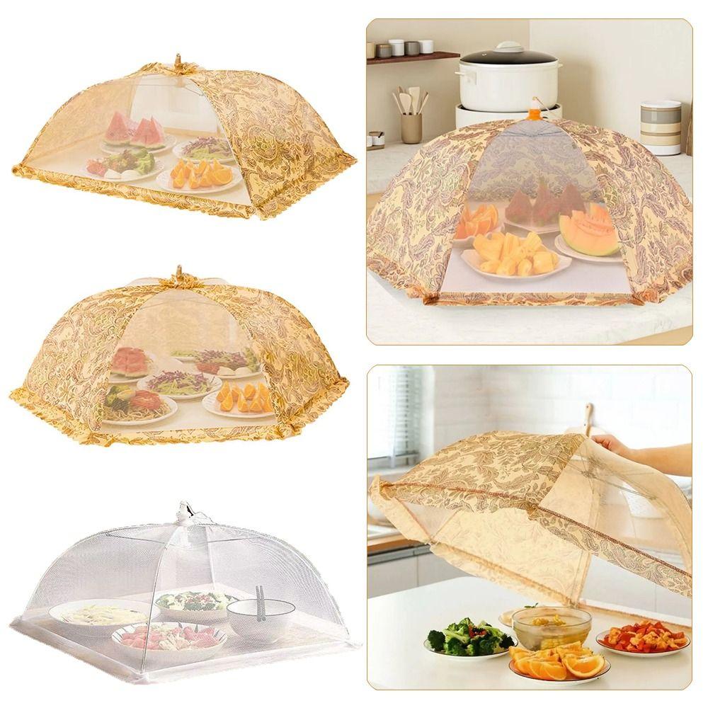 

Anti Fly Mosquito Dining Table Mesh Cover Breathable Fruit Picnic Protect Net Durable Food Covers 43x43cm