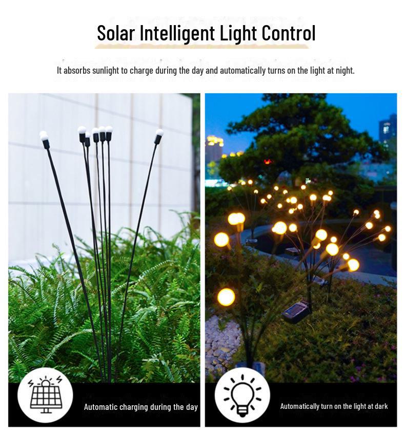 Solar Firefly Garden String Lights - Outdoor Lawn & Landscape Decoration Lighting