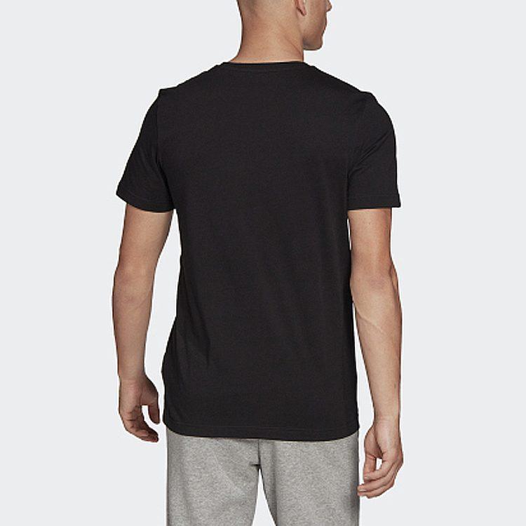 Adidas T Shirts Men's Black Crew Neck Moderate Straight Fit FN1744