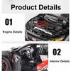 PCDB3 1:32 Honda CIVIC TYPE-R Accord Toys Diecast Alloy Models Car 6 Doors Opened Sound Light Pull Back Cars Children's Holiday Gifts