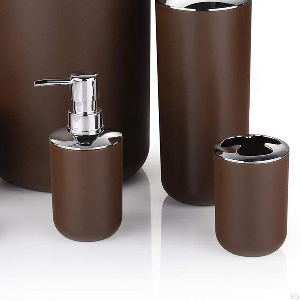 6 Piece Bathroom Accessories Set, Soap Dispenser, Toothbrush Holder, Cup, Dish for