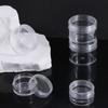 Transparent Jewelry Storage Box Portable Small Round Jars Empty Cosmetics Empty Bottle  Women