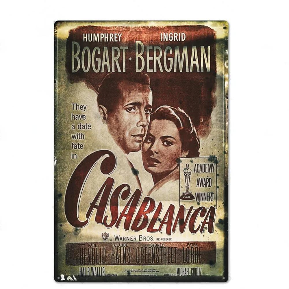 Metal Tin Poster Classic American Retro Films Metal Tin Sign Plaque Poster for Wall Plate Bar Club Wall Decor Retro Home Bedroom