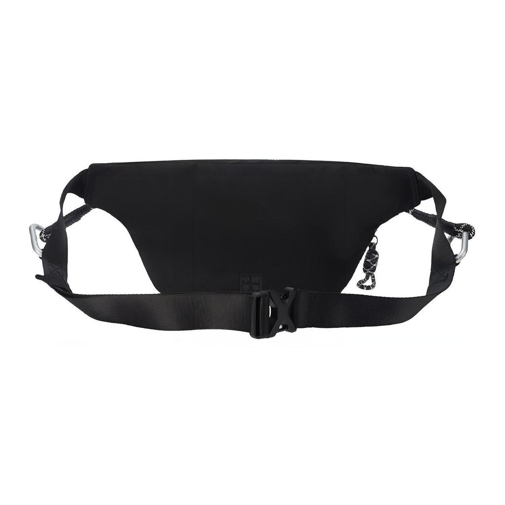 LiNing Zipper Closure External Pocket Text Print Woven Rope Detail Functional Attributes Trendy Music Festival Unisex Chest Bag Black ABDS150-2