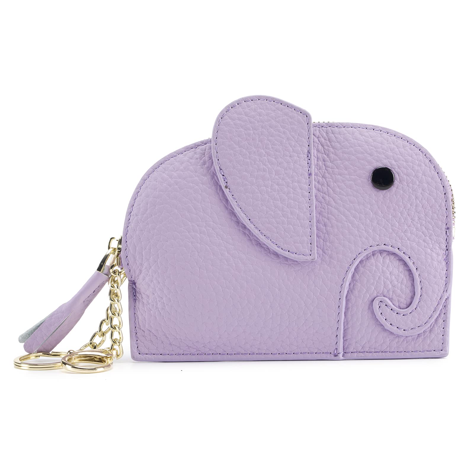 [imeetu] Милый кошелек-слоник, Мини-кошелек, Компактный, Ручной, с Брелоком для ключей, Однотонный, Тонкий, Женский (Светло-фиолетовый)