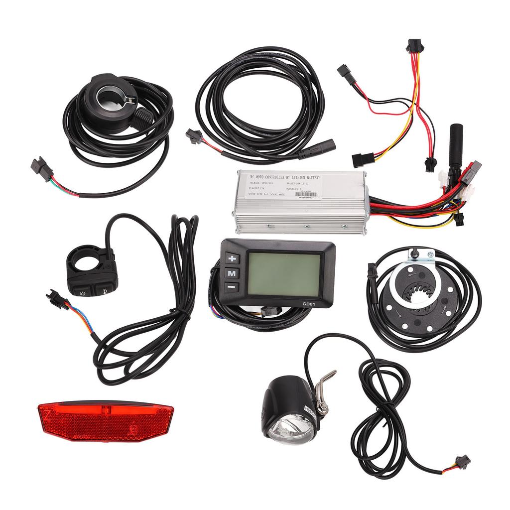 Sada pro konverzi ovladače elektrického kola 25A ovladač GD01 LCD panel Světlomet Zadní světlo Sada pro