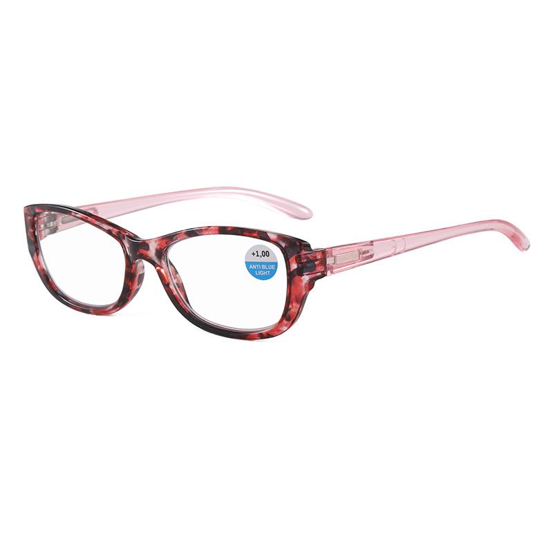 Chic Women's Retro Floral Anti-Blue Light Reading Glasses - Ultra-Light PC Frame, High-Definition Lenses, Slimming Design