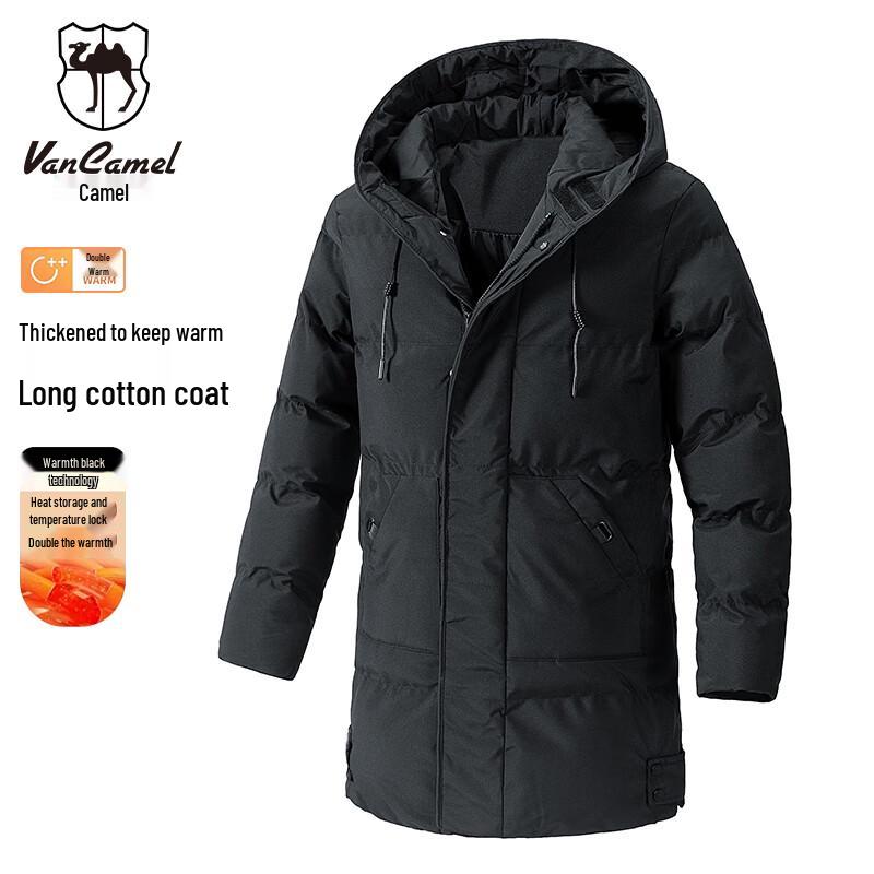 VANCAMEL Men's Winter Mid-Length Warm Padded Coat
