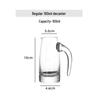 ZISIZ Handleless Decanter Set with Gold Scale & Shot Glasses