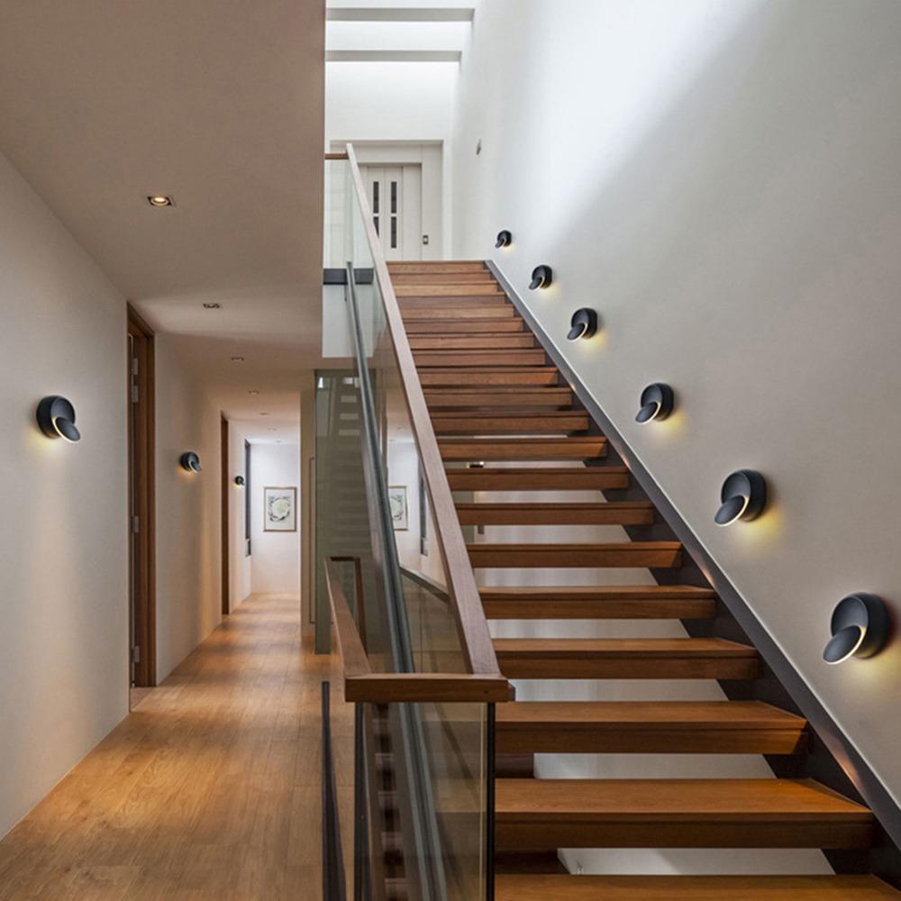 360 Degree Rotatable LED Wall Lamp Crescent LED Wall Light Modern Wall Light Indoor Wall Decor