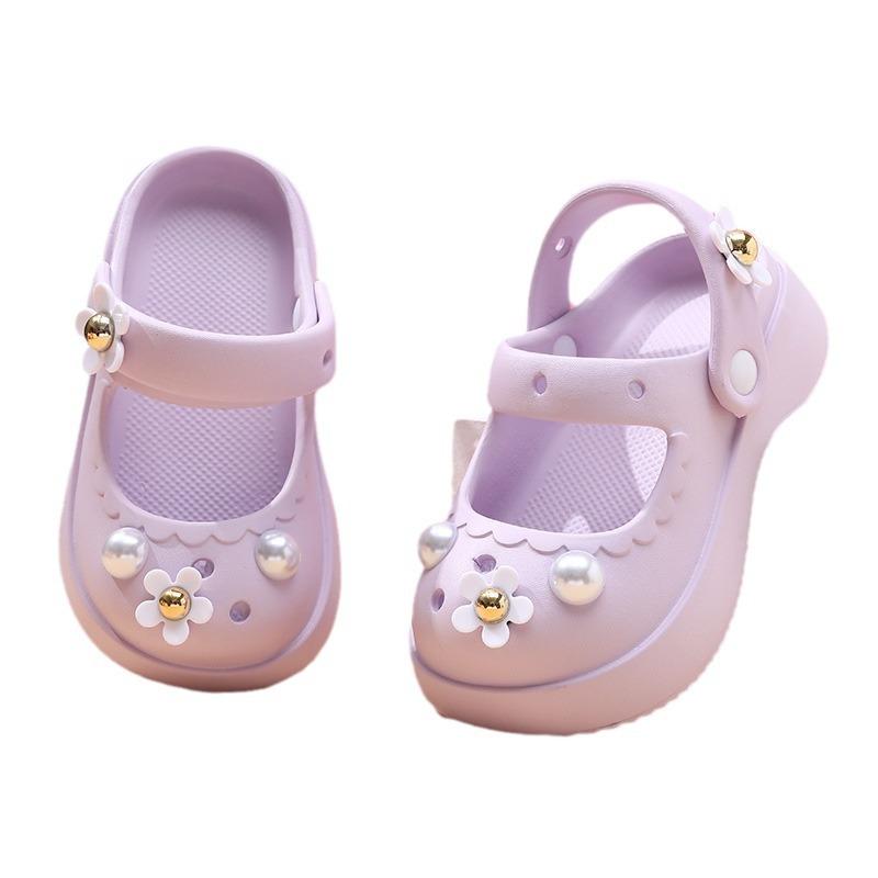 Trendy Cute Girls Sandals For Summer Beach Lightweight Eva Slip Resistant Footwear In Various Colors