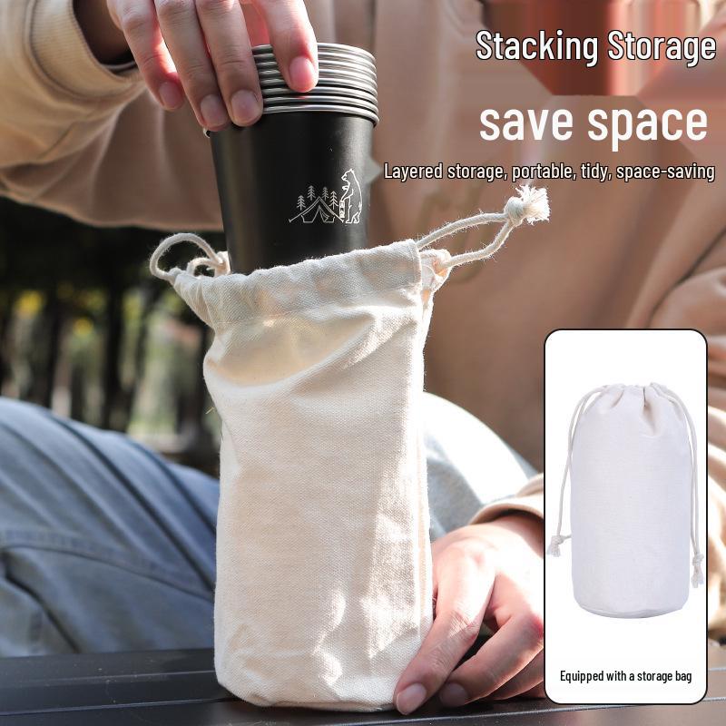 Stainless Steel 350ml Outdoor Mug for Water, Milk, Baijiu, Coffee, Cold Drinks, Camping, or Beer.