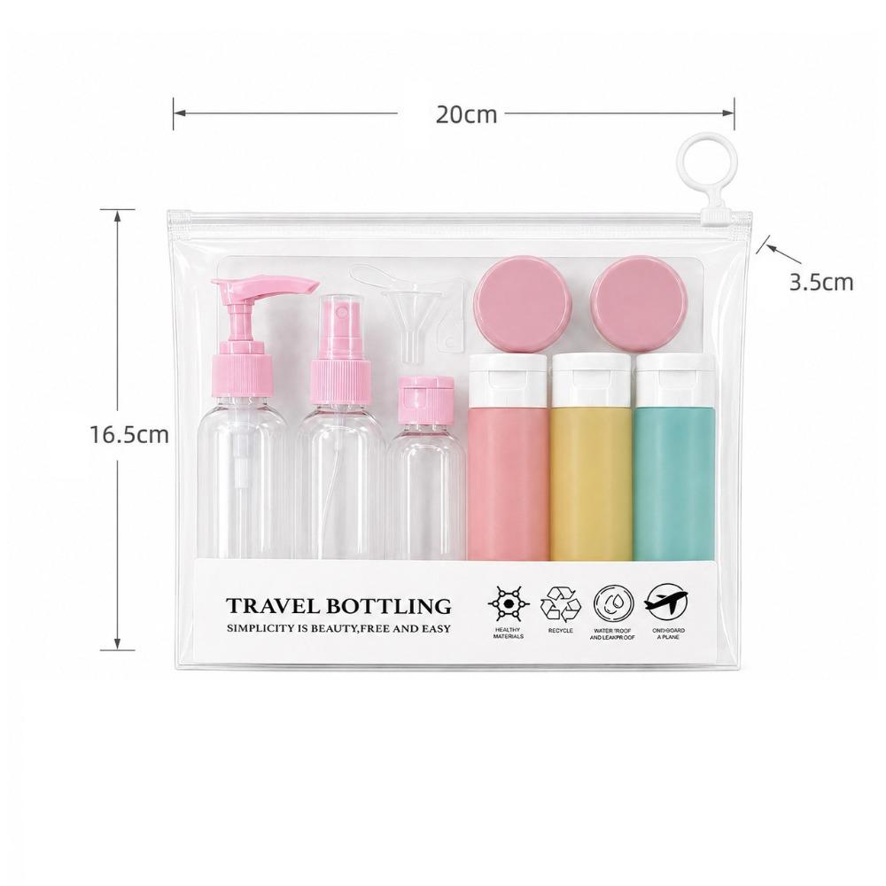 Portable Refillable Bottles Convenient Pump Spray Jars Premium Travel Bottles Set Shampoo