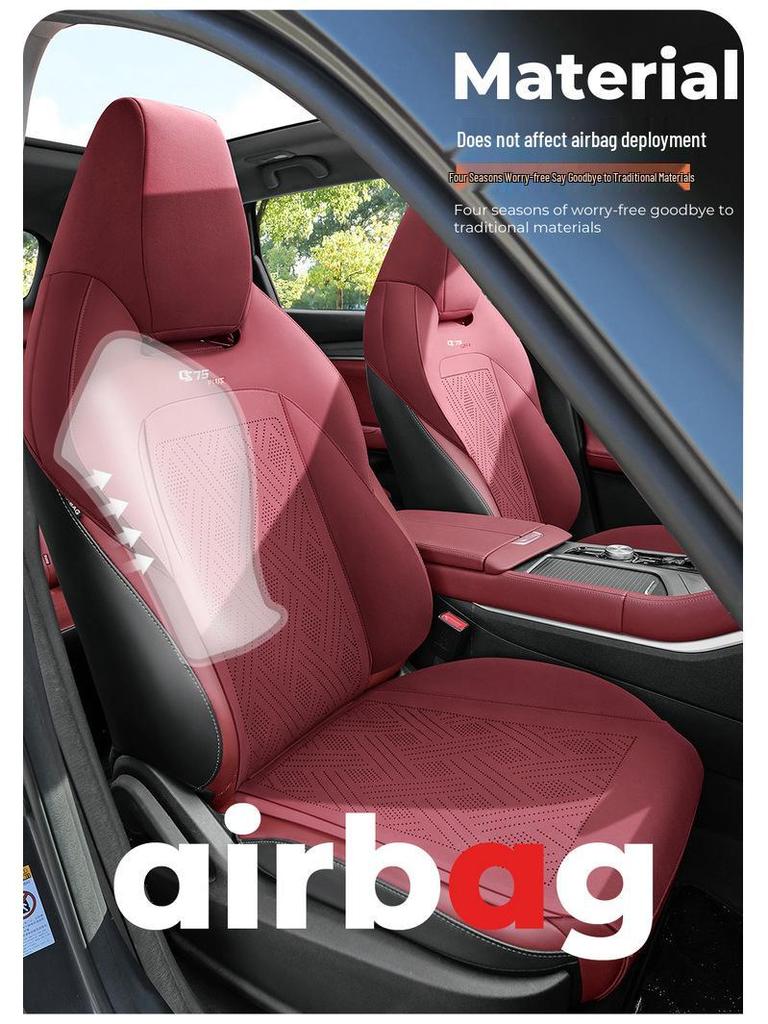 Suede Saddle Cushion: Ventilated Half-Wrap Seat Cover for Changan CS75 Plus