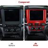 Red Center Console GPS Navigation Panel Trim  Decor Cover For Dodge Ram 1500 18+