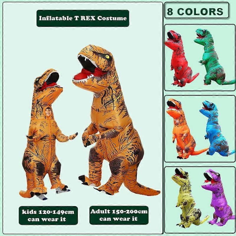 Dinosaurier Aufblasbares Kostüm Purim Halloween Party Cosplay Ausgefallene Anzüge Maskottchen Cartoon Anime Kleid für Erwachsene Kinder