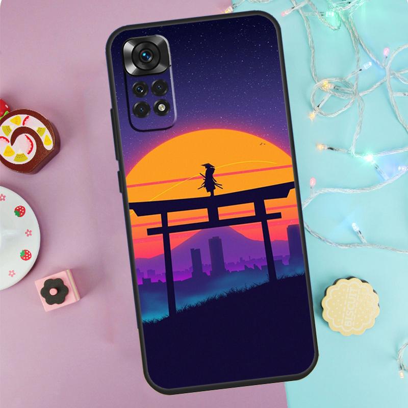 Synthwave 80's Retro Neon vaporwave Case For Xiaomi Redmi Note 14 13 12 11 10 9 Pro 9S 10S 11S 12S Redmi 10C 12C 13C 14C Cover