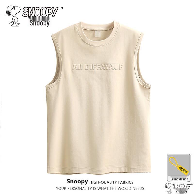 SNOOPY Men s Pure Cotton Sleeveless Vest L