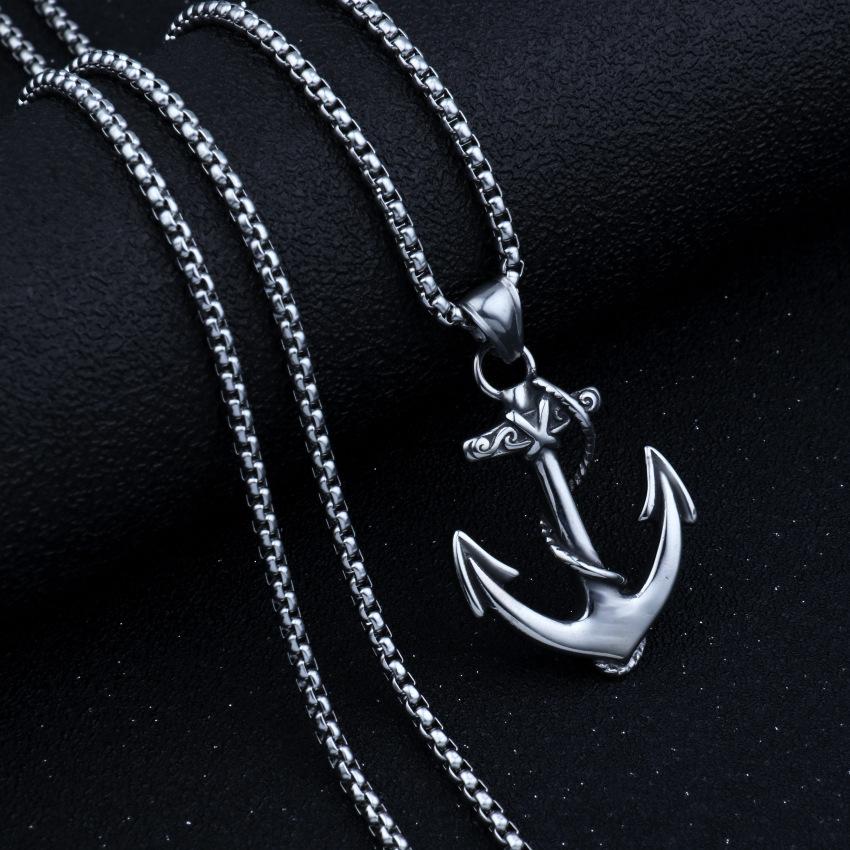 Europäischer und Amerikanischer Mode Anker Anhänger, Retro Herren Anhänger Schmuck, Umwickelter Anker Anhänger